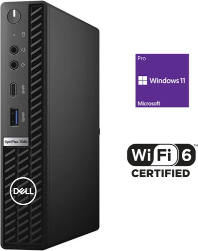 Miniatura 2 de Dell OptiPlex 7000 Series 7080 Mini Business Desktop con factor de forma micro, procesador Intel Core i5-10500T, 16GB RAM, 512GB PCIe SSD