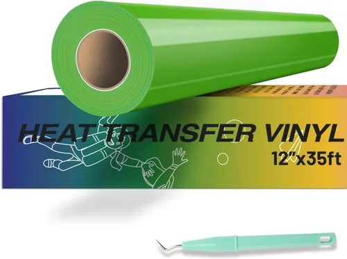 Miniatura 23 de HTVRONT - Rollo de vinilo de transferencia de calor 12 x 35 pies, vinilo amarillo HTV para camisas, vinilo para Cricut y Cameo, fácil de cortar