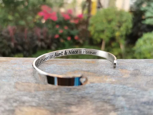 Miniatura 23 de Pulseras inspiradoras para abuela, mamá, hija, sobrina, tía, grabado, mensaje oculto, pulsera de acero inoxidable, corona de cumpleaños, joyería