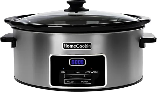 Miniatura 22 de HOMECOOKIN Olla de cocción lenta programable de 8 cuartos con temporizador y función mantener caliente - Pequeño electrodoméstico de cocina