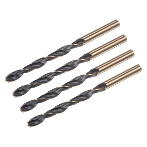Miniatura 17 de uxcell Brocas Jobber de 0.118 in (0,118 pulgadas) de nitruro negro y oro recubierto de titanio M2 de alta velocidad (HSS) Brocas helicoidales