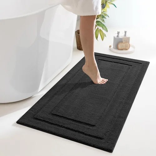 Miniatura 103 de GRANNY SAYS Alfombras de baño antideslizantes, lavables, extra suaves y absorbentes de agua para baño, alfombra de baño peluda de felpa, alfombra