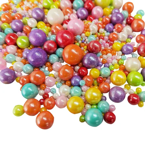 Miniatura 14 de Gránulos comestibles de azúcar de perlas azul real, dulces de tamaño mezclado para hornear, decoraciones comestibles para pasteles, coberturas