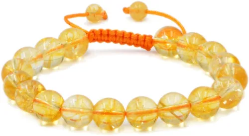 Miniatura 12 de AD Beads - Pulseras de gemas naturales de 0.39 pulgadas, cristales de sanación, macramé ajustable de 7 a 9 pulgadas