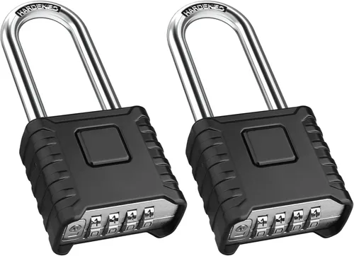 Miniatura 18 de Paquete de 2 Candados de Combinación Grandes [Desbloqueo con Un Toque], Diyife® Candado Resistente para Exteriores a Prueba de Intemperie Diseño