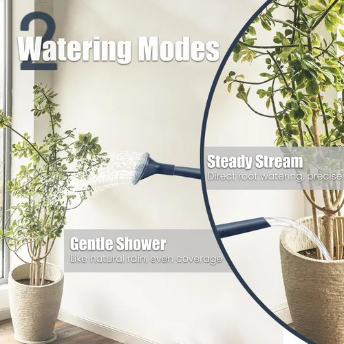 Miniatura 4 de Regadera para plantas de interior, regaderas pequeñas para plantas de casa, jardín y flores, regadera de pico largo para regar plantas al aire Azul