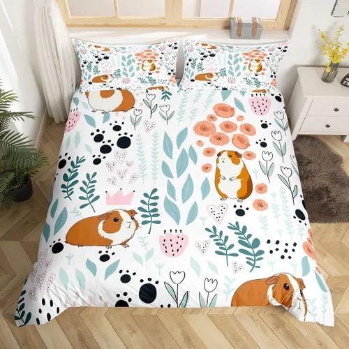 Miniatura 29 de Erosebridal Juego de ropa de cama individual de animales de la selva para niñas y niños, funda de edredón de elefante oso, tigre, león, safari