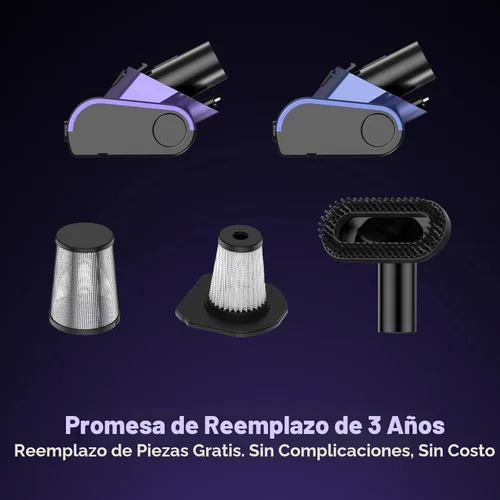 Miniatura 2 de Aspiradora de mano para pelo de mascotas sin cable: aspiradora de coche de alta potencia de 20000 PA con cepillo motorizado y luz LED, aspiradora