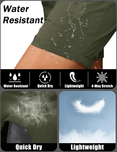 Miniatura 4 de MAGCOMSEN Pantalones cortos deportivos para hombre, 5 pulgadas, ligeros, para baloncesto, correr, entrenamiento, con bolsillos con cremallera