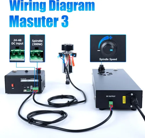 Miniatura 3 de FoxAlien Kit de actualización CNC 300 W DC husillo fresado motor para Masuter 4040, Masuter Pro, Masuter 3, 3018-SE V2 CNC Router máquina de grabado