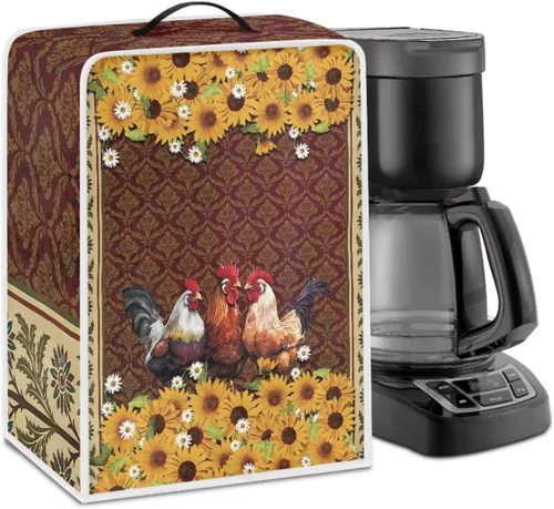 Miniatura 29 de DISNIMO Cubierta antipolvo para cafetera de mariposa azul, fundas para máquina de hacer café de cocina con mango superior, cubierta