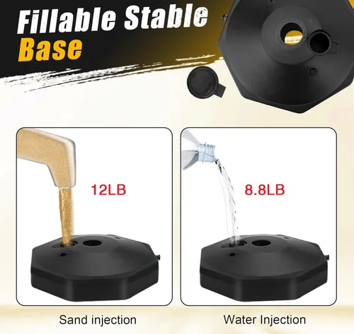 Miniatura 3 de Poste delineador con base, postes de delineador de tráfico, barrera de seguridad de tráfico con cadena de plástico de 5 pies, conos de delineador