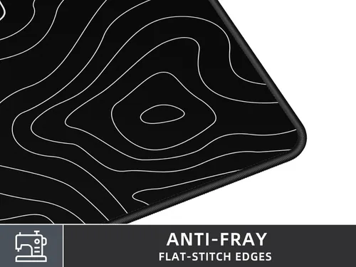 Miniatura 3 de Rinaze Alfombrilla de ratón extra grande para juegos con topografía negra, alfombrilla de ratón XXL, alfombrilla de ratón grande para escritorio