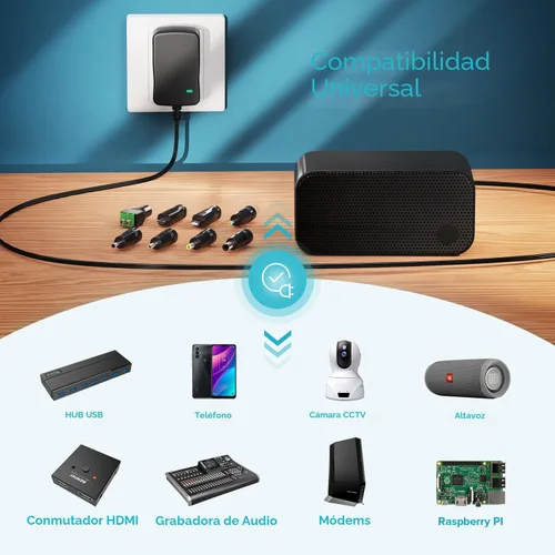 Miniatura 6 de Cargador CA universal Zozo multi voltaje para artículos electrónicos del hogar