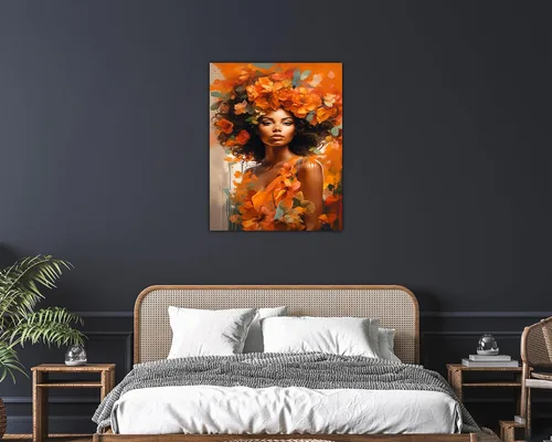 Miniatura 39 de Arte de pared afroamericano, decoración de rey y reina bailarín negro para sala de estar, arte de pareja de amor negro para dormitorio, lienzo