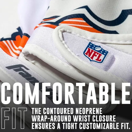 Miniatura 6 de Franklin Sports - Guantes de receptor de fútbol americano juvenil de la NFL, par de guantes de fútbol para niños con logotipos de equipos de la NFL