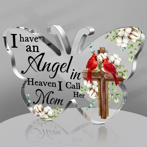 Miniatura 12 de Karenhi Regalos de Navidad cardenales rojos de 6 x 4 pulgadas, regalo conmemorativo de duelo por pérdida de un ser querido, decoraciones de Papá