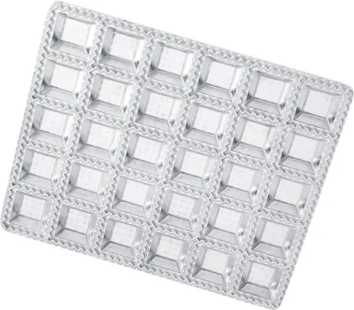 Miniatura 10 de Alvinlite Fabricante ruso de ravioles, Molde de bolas de masa hervida de 37 agujeros, Fabricante de metal Pelmeni de aluminio, Máquina para hacer