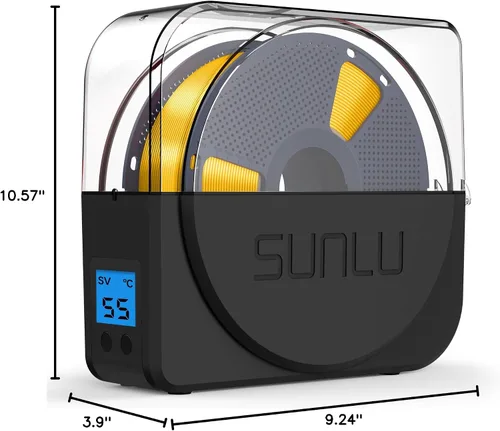 Miniatura 10 de SUNLU Caja de secado de filamentos para filamento de impresora 3D, S1 Plus Deshidratador de filamento con diseño de ventilador, la caja