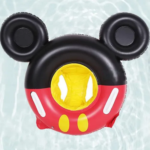 Umbresen Flotador de natación para bebé, anillo de natación inflable lindo con asiento y asa, flotadores de piscina, juguetes, balsa de agua