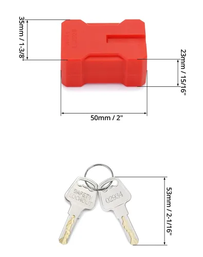 Miniatura 6 de QWORK Dispositivo de bloqueo del enchufe del cable eléctrico, 2 paquetes de bloqueo de enchufe de seguridad, con llaves diferentes, se ajusta a
