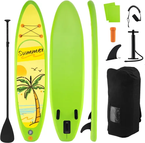 Miniatura 10 de GYMAX Tabla de remo, tabla de remo inflable con accesorios de SUP, aleta extraíble, paleta, bomba, correa y bolsa de transporte, tablas de remo
