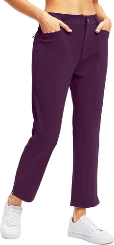 Pantalones de golf para mujer con bolsillos con cremallera, pantalones elásticos 78, pantalones deportivos casuales para el trabajo, pantalones de