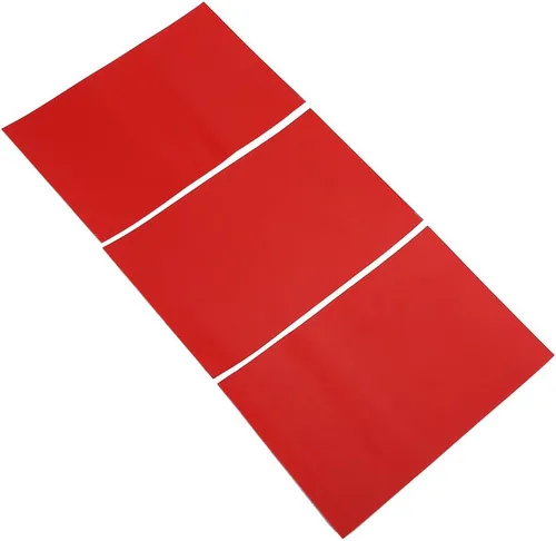Miniatura 4 de Fydun - Juego de 3 parches de reparación de PVC, accesorio para balsa inflable, barco, canoa, kayak (rojo)