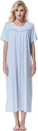 Miniatura 7 de Keyocean - Camisones para mujer, 100% algodón, suave, ligero, cómodo, ropa de dormir
