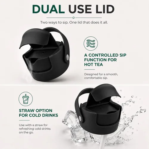 Miniatura 5 de Botella vaso térmico para té de 22 onzas con infusor, taza de viaje