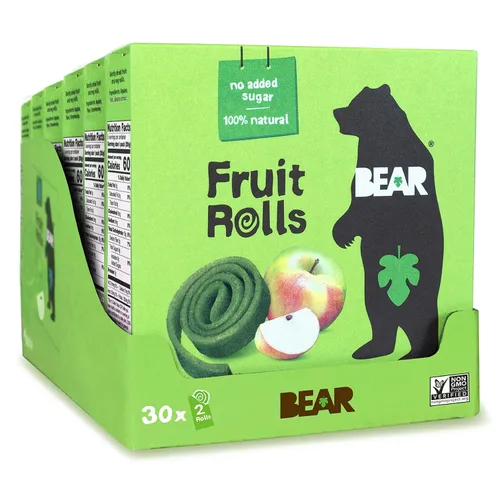 Miniatura 19 de BEAR Rollos de fruta real, paquete variado, 16 unidades (2 rollos por paquete)