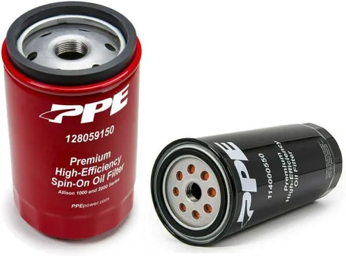 PPE Filtro de Transmisión de Doble Profundidad de Giro 128059150 y Filtro de Aceite Premium de Alta Eficiencia de 5 Micras 114000550 Compatible con