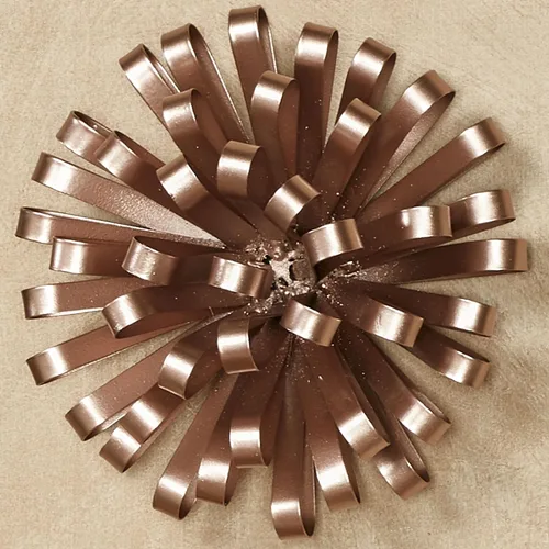 Miniatura 4 de Touch of Class Metallic Fusion - Juego de tres detalles de pared, metal, rosa, oro, platino, flores modernas para dormitorio, sala de estar