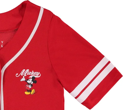Miniatura 4 de Disney Camiseta de béisbol de Mickey Mouse con botones para mujer, diseño de Mickey y Minnie Mouse