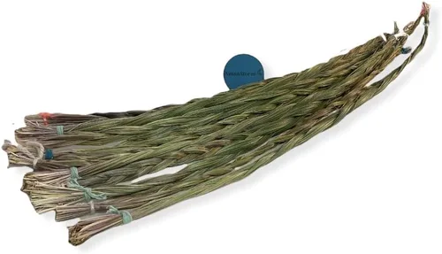 Miniatura 2 de NessaStores Sweetgrass - Trenza de incienso para manchas – Hecho a mano de 20 a 25 pulgadas Natural y aromático JC-153 (1 unidad)