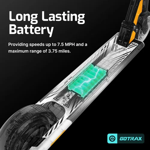 Miniatura 6 de Gotrax GKS Mini Electric Scooter for Kids 6-12, Max 3.75 Miles & 7.5 Mph by 150W Motor, 6'' Wheel, Thumb Control Easy to Ride & Assemble Negro