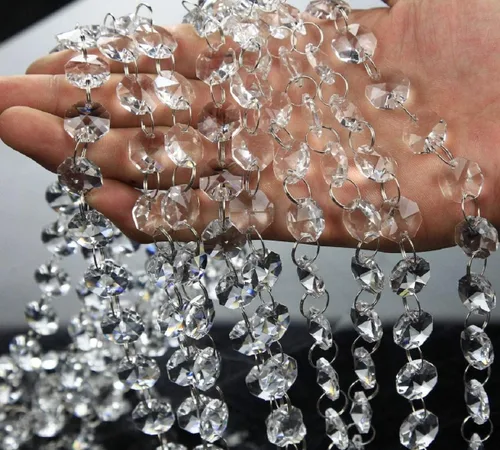Miniatura 9 de Centros de mesa de boda dorados de 21.6 pulgadas para mesa, 2 jarrones altos, centros de mesa de boda con cuentas de cristal brillantes, soporte
