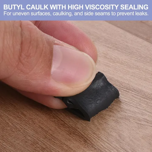 Miniatura 3 de PATIKIL Cinta de sellado de butilo de 30 pies x 1 pulgada x 1/8 pulgadas, cinta sellante de butilo negra de goma de butilo, cinta de masilla