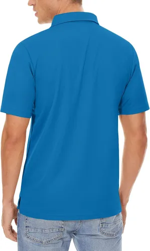 Miniatura 3 de CRYSULLY Camisa táctica de golf de manga corta para hombre, con botones, estilo militar