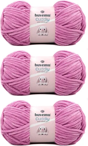 Miniatura 83 de Hilo de felpilla de terciopelo, súper suave y esponjoso, para tejer, hacer manualidades, color amigurumi, duradero para el desprendimiento, 3.53