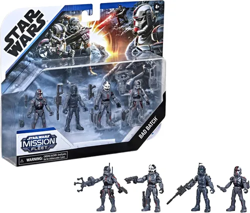 Miniatura 2 de STAR WARS Mission Fleet Clone Commando Clash - Figura de acción a escala de 2.5 pulgadas, paquete de 4 con múltiples accesorios, juguetes para niños