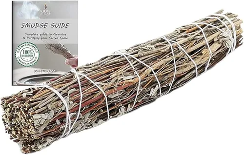 Miniatura 12 de Soul Sticks Paquete de 1 barra de manchas de salvia negra, 9 pulgadas, bendición de la casa de salvia floral, limpia la casa y la energía negativa