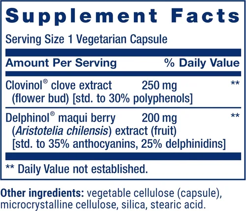 Miniatura 3 de Life Extension Glycemic Guard - Suplemento para el metabolismo de la glucosa - con extracto de bayas de maqui y clavo - Sin gluten, sin OMG, una vez