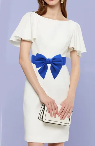 Miniatura 3 de TeeYee Lindo cinturón elástico ancho para mujer, cinturón de lazo elástico para fiesta de Navidad, vestidos casuales a juego para mujer