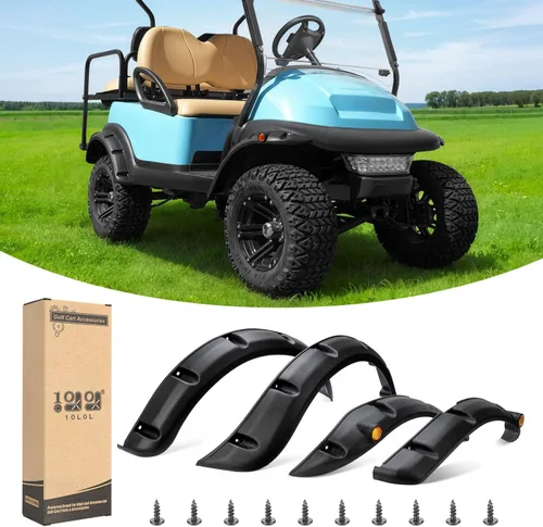 Miniatura 8 de 10L0L 4PCS Golf Cart Fender Flares for Yamaha G29, EZGO TXT/RXV, Club Car DS/Precedent - Heavy Duty ABS Plastic Mud Guards with Reflectors &