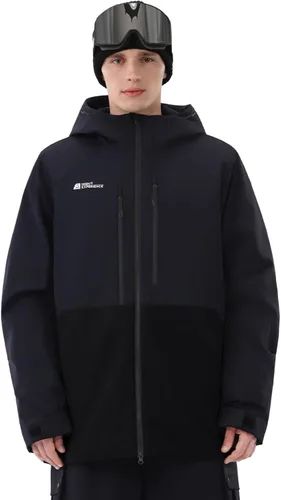 Miniatura 7 de Chaqueta de esquí para hombre, snowboard, 3L, acolchada, impermeable, resistente al viento, aislante, con capucha, para la nieve, invierno