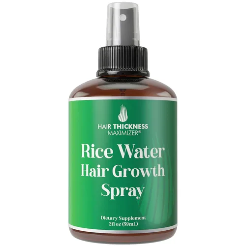 Miniatura 7 de Hair Thickness Maximizer Agua de arroz para el crecimiento del cabello, 4 onzas, acondicionador vegano sin enjuague para mujeres, hombres. Fortalece