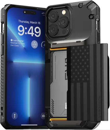 Miniatura 17 de VRS DESIGN Damda Glide Pro - Funda para iPhone 13 Pro, resistente funda semiautomática [4 tarjetas] con soporte para ranura para tarjetas compatible