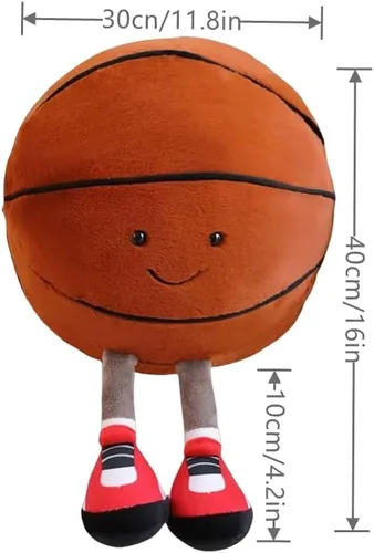 Miniatura 2 de Juguetes de peluche de fútbol americano de 13.7 pulgadas, juguete de pelotas deportivas rellenas de rugby, con pies, muñeca de fútbol creativa