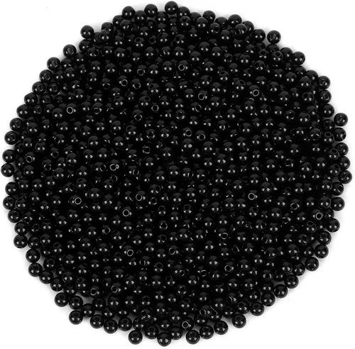 Miniatura 18 de 1200 piezas de cuentas redondas doradas espaciadoras lisas con forma de bola sueltas para pulseras, 4 mm, 6 mm, 8 mm